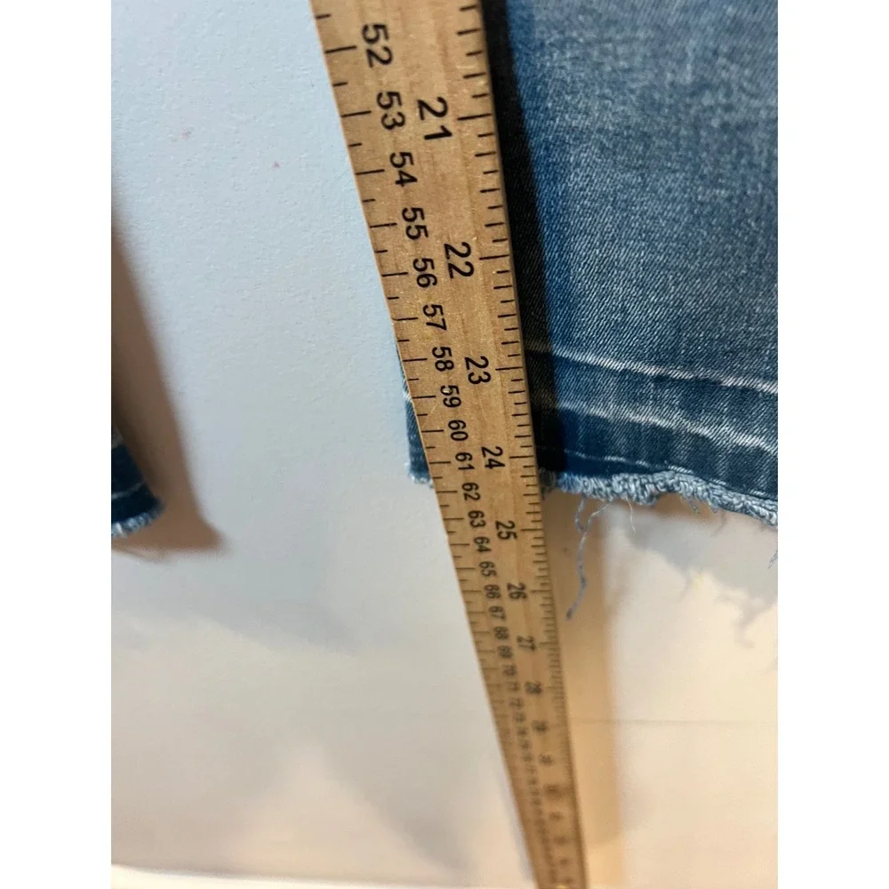 Tory Burch Womens Jeans Frayed Released Hem Blue 27